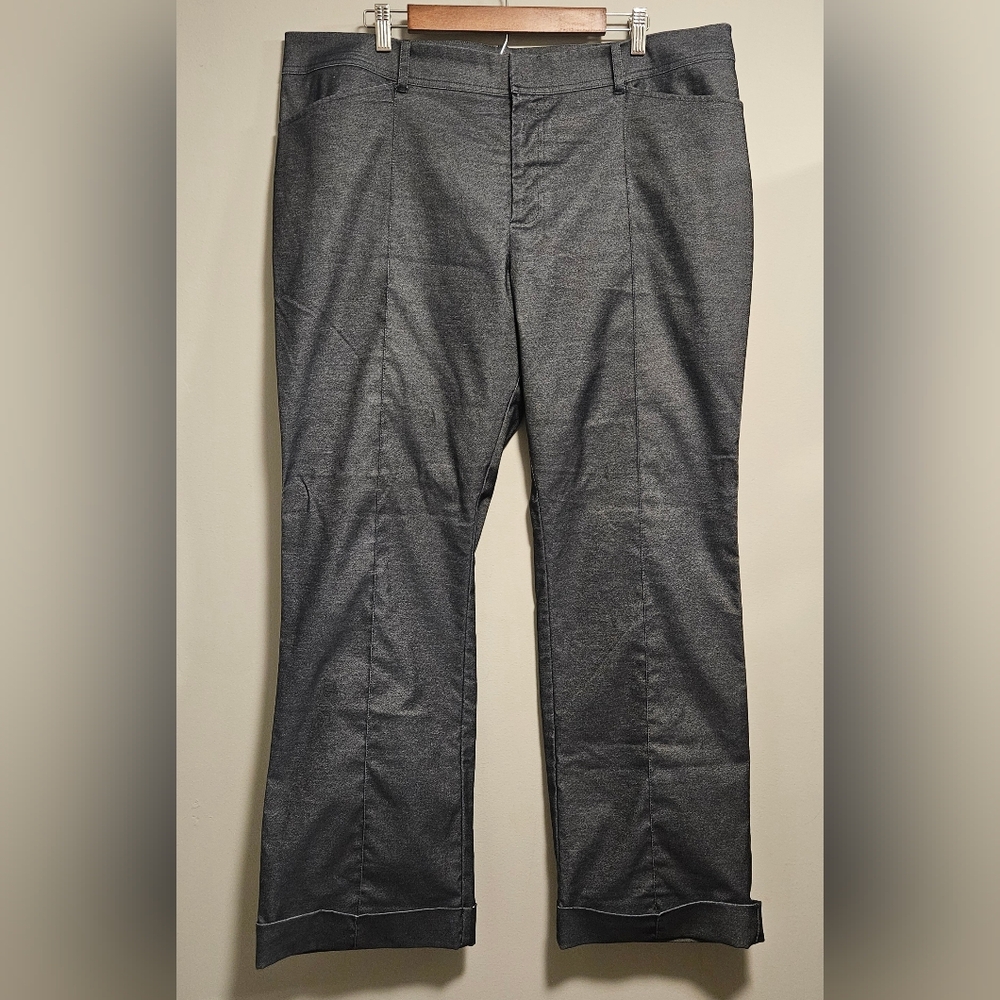 Old Navy Collection Stretch Charcoal Dress Pants Trousers Womens Sz 20 Cuffed